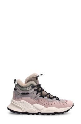 Flower MOUNTAIN Morican Genuine Shearling Lined Sneaker in Pink Military