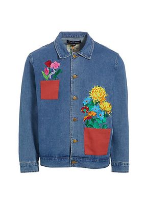 Flower Pots Denim Jacket