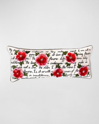 Flower Show Poetry Pillow