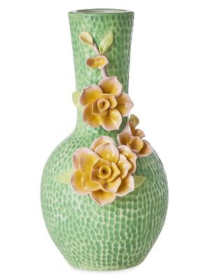 Flower Small Ceramic Vase - Green
