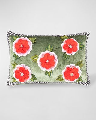 Flower Wedge Lumbar Pillow