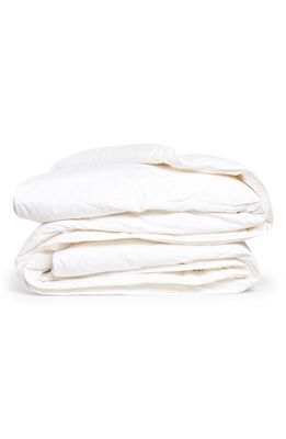FluffCo Down Blend Classic Hotel Comforter in White
