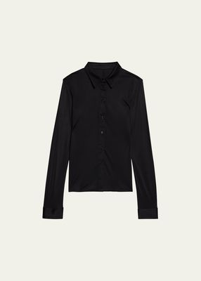 Fluid Button-Front Shirt