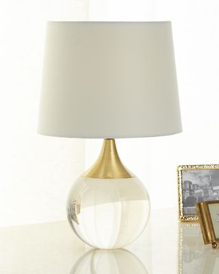 Fluted Crystal Ball Lamp