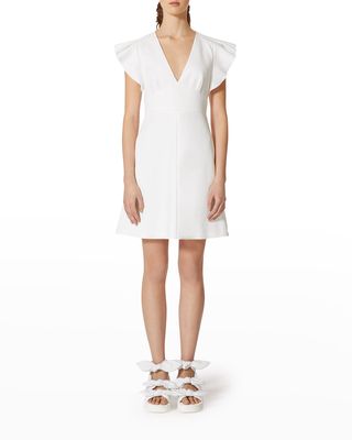 Flutter-Sleeve Mini Dress