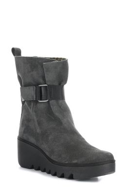 Fly London Blit Platform Wedge Bootie in Diesel