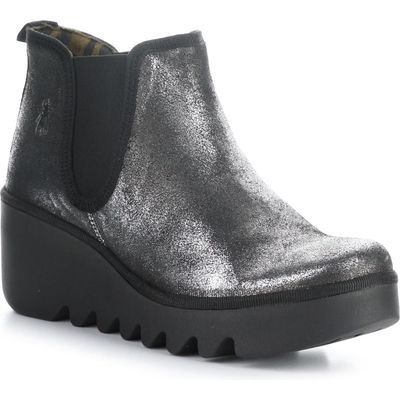 Fly London Byne Wedge Chelsea Boot in 017 Silver at Nordstrom, Size 9-9.5Us