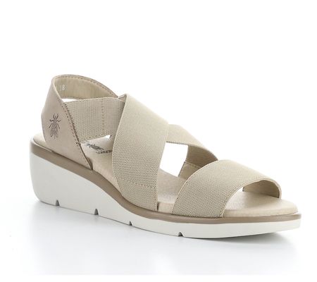 Fly London Fabric and Suede Wedge Sandal - Noli