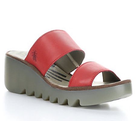 Fly London Leather Sandal - Besy Cherry Red
