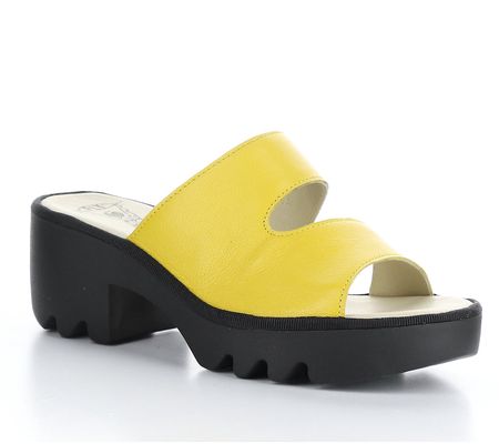 Fly London Leather Wedge Sandal - Tech