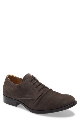 Fly London Mask Plain Toe Derby in 002 Anthracite Oil Suede