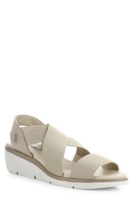 Fly London Noli Slingback Wedge Sandal in Taupe Cupido