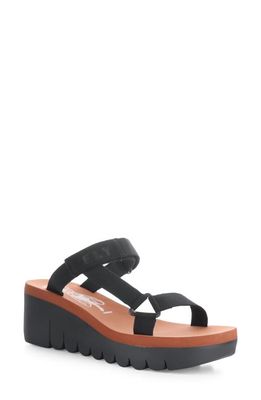 Fly London Yaka Platform Wedge Sandal in Black Cupido