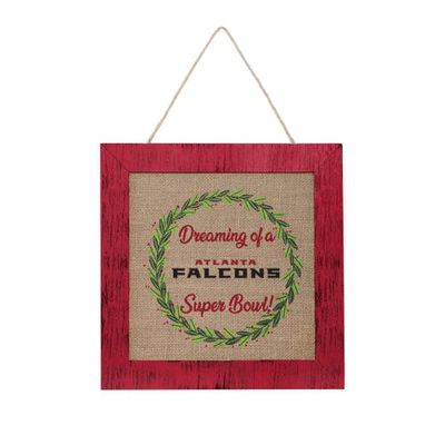 FOCO Atlanta Falcons 12'' Double-Sided Burlap Sign in Red