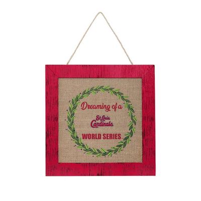 FOCO St. Louis Cardinals 12'' Double-Sided Burlap Sign in Red
