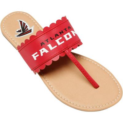 FOCO Women's Red Atlanta Falcons Ruffle Sandals