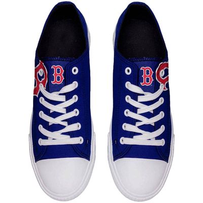 FOCO Youth Boston Red Sox Big Logo Low-Top Canvas Shoes in Navy