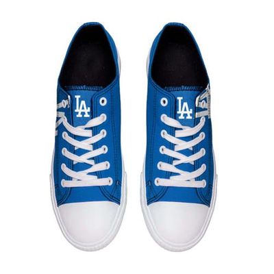 FOCO Youth Los Angeles Dodgers Big Logo Low-Top Canvas Shoes in Royal