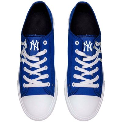 FOCO Youth New York Yankees Big Logo Low-Top Canvas Shoes in Navy