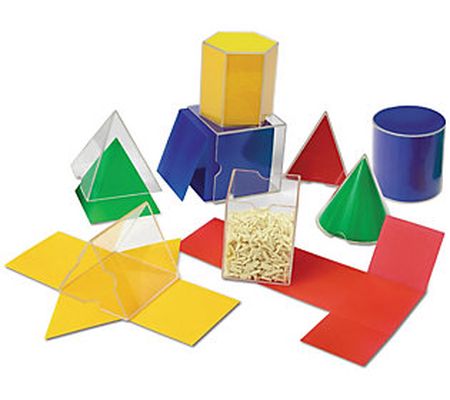 Folding Geometric Shapes by Learning Resources