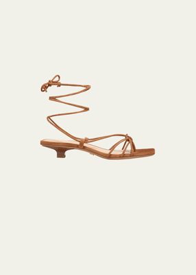 Foley Suede Ankle-Wrap Thong Sandals