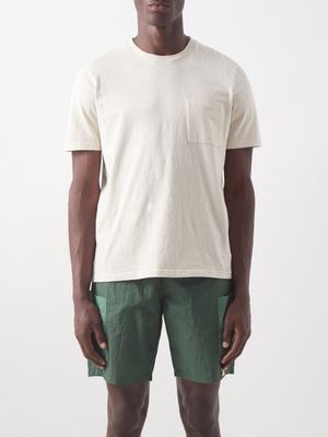 Folk - Patch-pocket Organic-cotton Blend Jersey T-shirt - Mens - Cream