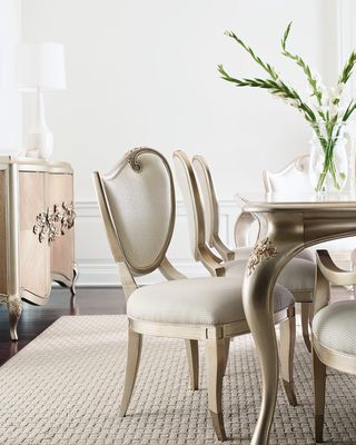 Fontainebleau Left Scroll Dining Side Chair