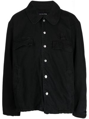 FOO AND FOO buttoned dyed denim jacket - Black