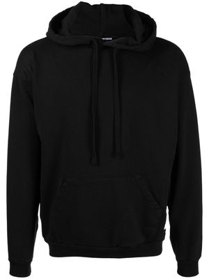 FOO AND FOO logo-patch drawstring hoodie - Black