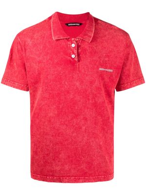 FOO AND FOO logo-print short-sleeve polo shirt - Red