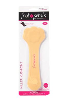 Foot Petals Killer Kushionz 3/4 Insoles in Solid Buttercup