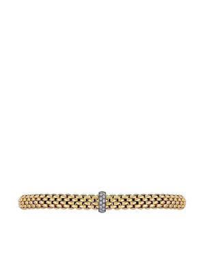 FOPE 18kt yellow gold Flexible white diamond bracelet