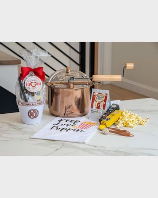 For the Love Set Popcorn Set with Copper Plated Whirley Pop
