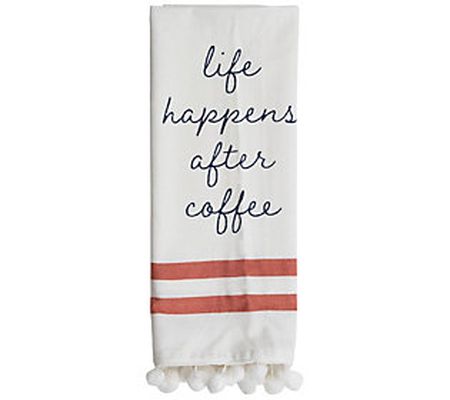 Foreside "After Coffee" 27x18" Printed Kitchen Tea Towel