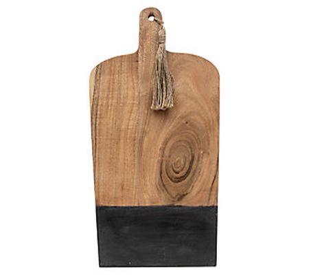 Foreside Home & Garden 18" Wood & Marble Cuttin g Board