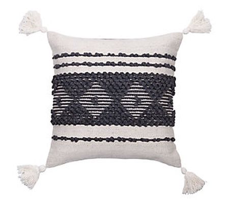Foreside Home & Garden 18" x 18" Handwoven Tucs on Pillow
