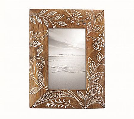 Foreside Home & Garden 4" x 6" Floral Henna Pho to Frame