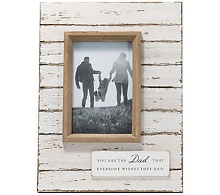 Foreside Home & Garden 4 x 6 Inch "Dad" Wood Pi cture Frame