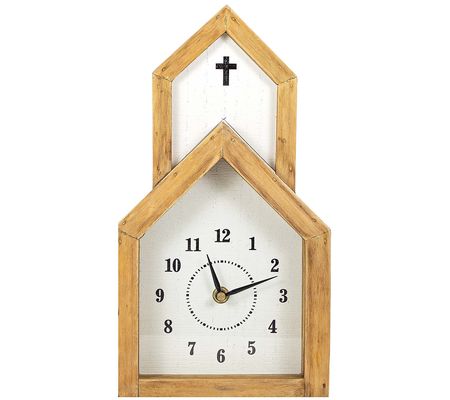 Foreside Home & Garden Church Tabletop Clock
