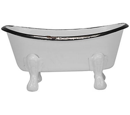Foreside Home & Garden Mini Enamel Bathtub Soap Dish