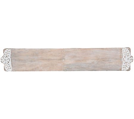 Foreside Home & Garden Oversized White Wood Ser ving Board