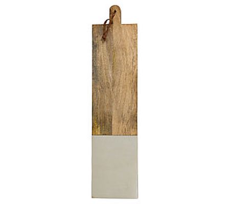 Foreside Home & Garden Resin & Wood Long Cuttin g Board