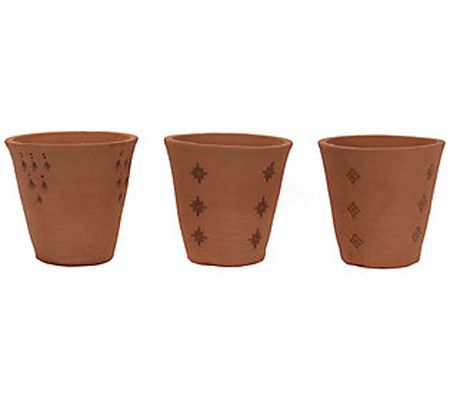 Foreside Home & Garden S/3 Terracotta Planters