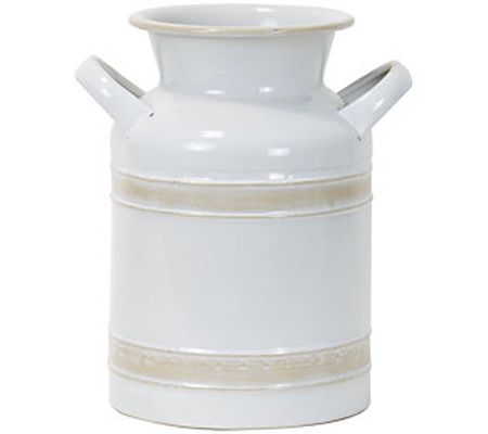 Foreside Home & Garden Small Metal Milk Jug Dec orative Vase