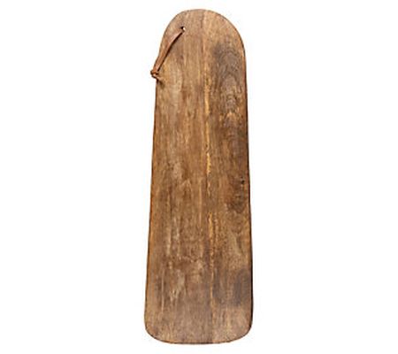 Foreside Home & Garden Wood & Leather Cutting B oard