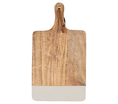 Foreside Home & Garden Wood Gray Resin Cutting Board