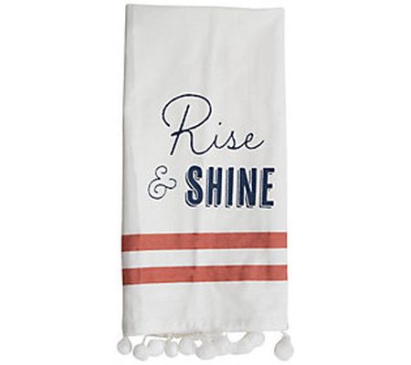 Foreside "Rise & Shine" 27x18" Printed Kitchen Tea Towel