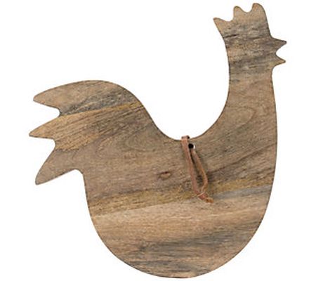 Foreside Wood Hen Shaped Kitchen Serving Cuttin g Board