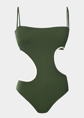 Forest Foreing Coastlines One-Piece Swimsuit