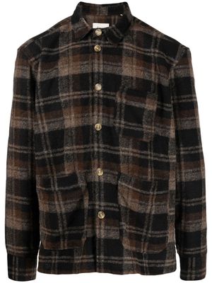 Foret brushed checked shirt - Brown